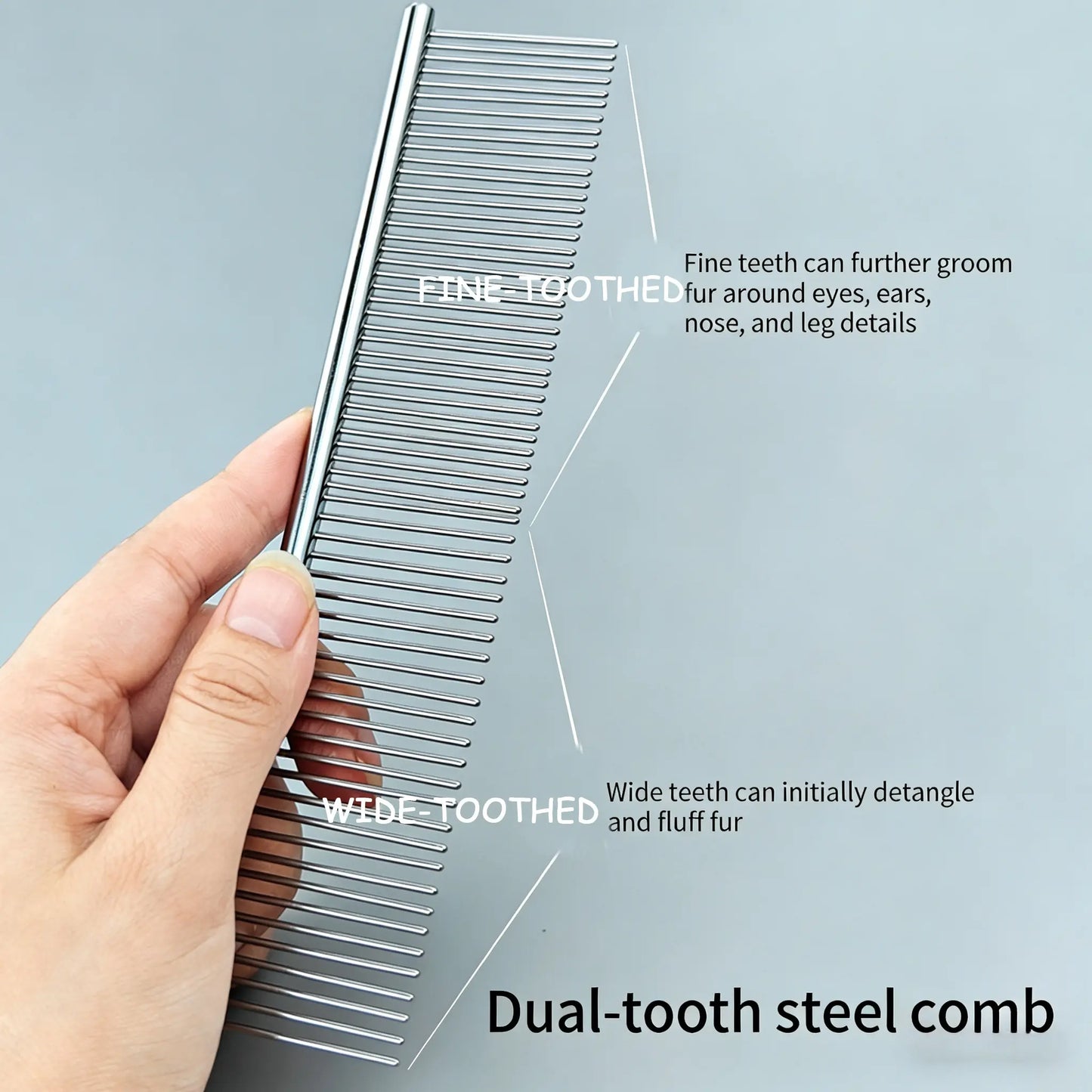 4-Piece Pet Grooming Kit – Self-Cleaning Slicker Brush, Dematting Comb & Fur Removal Tools for Dogs & Cats