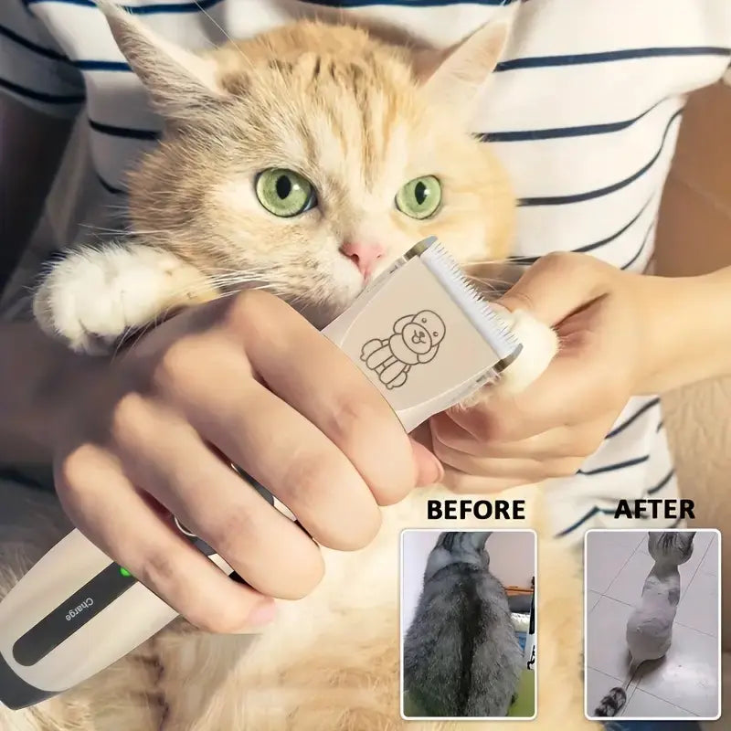 Professional Pet Grooming Clipper Set for Dogs & Cats – Quiet Electric Trimmer for Home Use