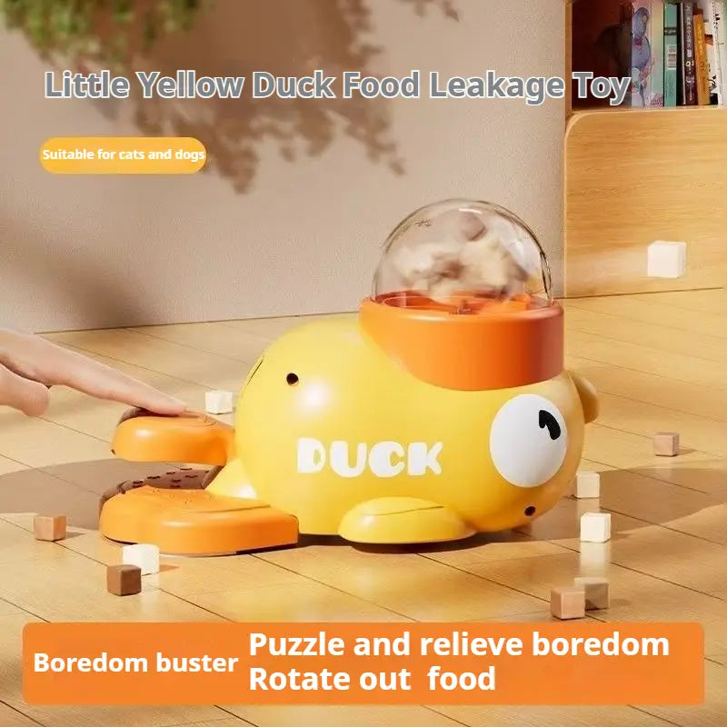 Cat Puzzle Toy – Duck-Shaped Interactive Treat Dispenser & Slow Feeder for Cats & Small Dogs