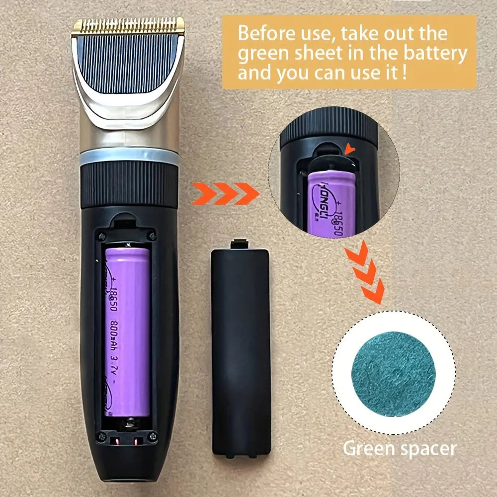 Professional Pet Grooming Clipper Set for Dogs & Cats – Quiet Electric Trimmer for Home Use