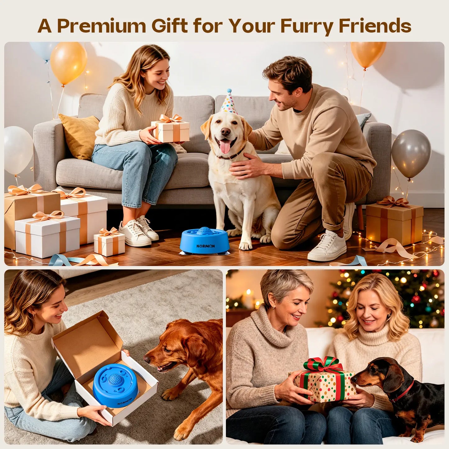 Slow Feeder Dog Bowl – No-Spill Suction Base Lick Bowl for Puppies & Dogs of All Sizes