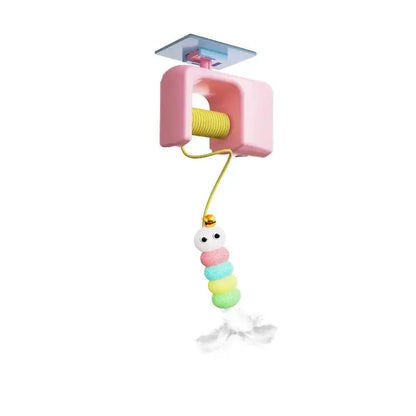 Automatic Cat Teaser Toy – USB Rechargeable Retractable Bungee Toy for Door, Interactive Self-Play Exercise Toy for Indoor Cats