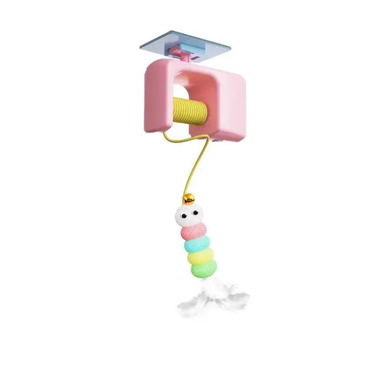 Automatic Cat Teaser Toy – USB Rechargeable Retractable Bungee Toy for Door, Interactive Self-Play Exercise Toy for Indoor Cats