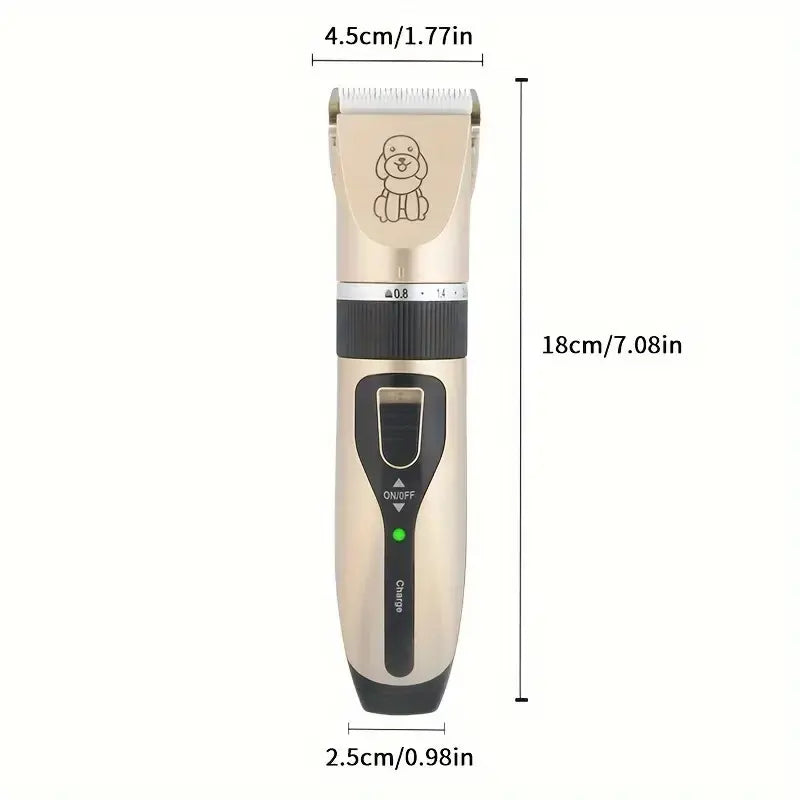 Professional Pet Grooming Clipper Set for Dogs & Cats – Quiet Electric Trimmer for Home Use